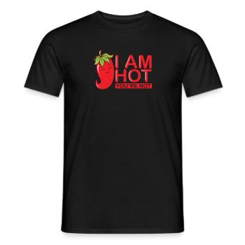 J’ai chaud, tu n’es pas une épice de piment - T-shirt homme - noir - Devant - AI Model Male 178 light (178cm)
