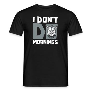 Zebra Funny I Don't Do Mornings - Men's T-Shirt - black - Front - AI Model Male 178 light (178cm)