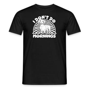 Teckel Teckel Drôle Je Ne Fais Pas De Matins - T-shirt homme - noir - Devant - AI Model Male 178 light (178cm)