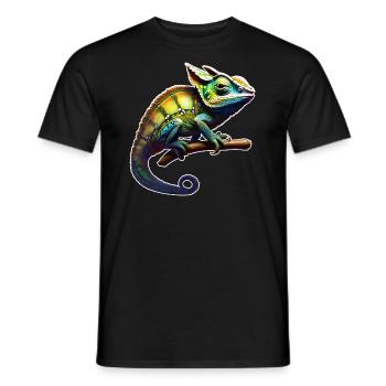 Caméléon camouflage cool - T-shirt homme - noir - Devant - AI Model Male 178 light (178cm)