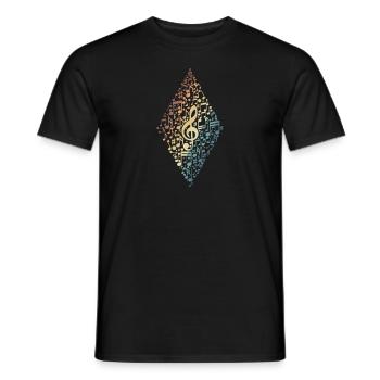 Music Treble Clef Cloud of Sheet Music Tone - Men's T-Shirt - black - Front - AI Model Male 178 light (178cm)