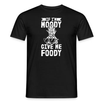 Ananas Drôle Si Je Suis De Mauvaise Humeur Donnez-Moi Gourmand - T-shirt homme - noir - Devant - AI Model Male 178 light (178cm)