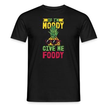 Ananas Si je suis de mauvaise humeur Donnez-moi de la nourriture - T-shirt homme - noir - Devant - AI Model Male 178 light (178cm)