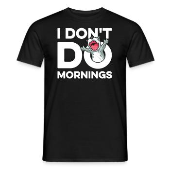American Bully Drôle Je Ne Fais Pas De Matins - T-shirt homme - noir - Devant - AI Model Male 178 light (178cm)
