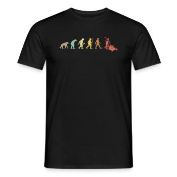Gardening Retro Plant Lover Evolution Funny Garden - Men's T-Shirt - black - Front - AI Model Male 178 light (178cm)