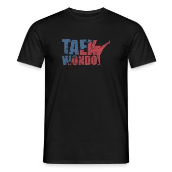 Taekwondo Martial Arts Training Fit - Men's T-Shirt - black - Front - AI Model Male 178 light (178cm)