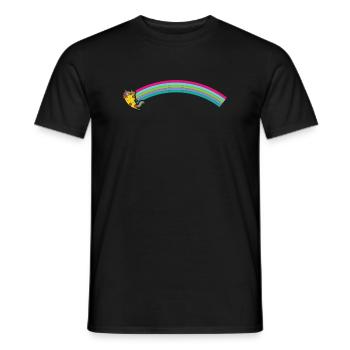 Pizza Licorne avec Arc-en-ciel - T-shirt homme - noir - Devant - AI Model Male 178 light (178cm)