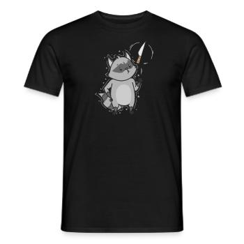 Lavable au couteau omnivore - T-shirt homme - noir - Devant - AI Model Male 178 light (178cm)