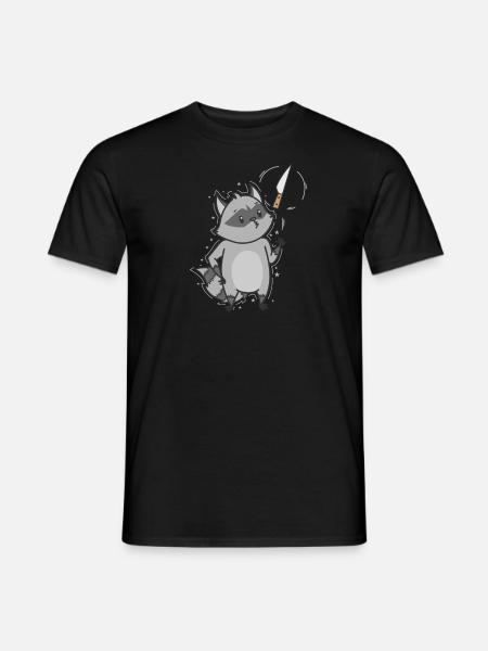 Wäschbar mit Messer Allesfresser - Männer T-Shirt - Schwarz