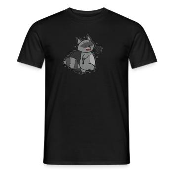 Lavable avec sac poubelle omnivore nocturne - T-shirt homme - noir - Devant - AI Model Male 178 light (178cm)