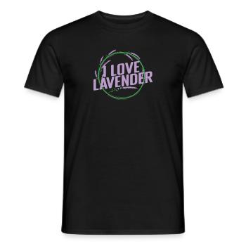 I Love Lavender Plant Garden Fragrance - Men's T-Shirt - black - Front - AI Model Male 178 light (178cm)