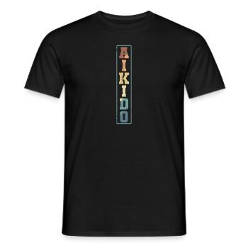 Aikido Elegant Martial Arts Training - Men's T-Shirt - black - Front - AI Model Male 178 light (178cm)