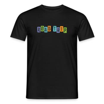 Road Trip Reise Picknick Abenteuer Route - Männer T-Shirt - Schwarz - Vorne - AI Model Male 178 light (178cm)