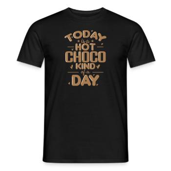 Today is a hot Choco Kind of a Day Candy - Men's T-Shirt - black - Front - AI Model Male 178 light (178cm)