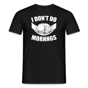 Golden Doodle Drôle Je Ne Fais Pas De Matins - T-shirt homme - noir - Devant - AI Model Male 178 light (178cm)