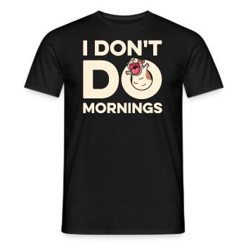 Hamster Or Hamster Drôle Je Ne Fais Pas De Matins - T-shirt homme - noir - Devant - AI Model Male 178 light (178cm)