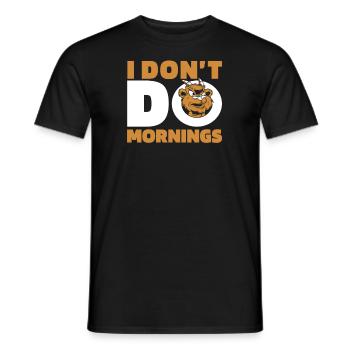 Chèvre Drôle Je Ne Fais Pas De Matins - T-shirt homme - noir - Devant - AI Model Male 178 light (178cm)