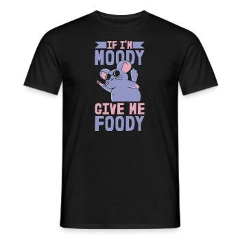 Chinchilla Witzig If Im Moody Give Me Foody - Männer T-Shirt - Schwarz - Vorne - AI Model Male 178 light (178cm)