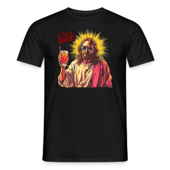 Jesus Christus Ostern, Ich Bin Zurück Party - Männer T-Shirt - Schwarz - Vorne - AI Model Male 178 light (178cm)