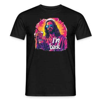 Jesus Christus Ostern, Ich Bin Zurück Party - Männer T-Shirt - Schwarz - Vorne - AI Model Male 178 light (178cm)