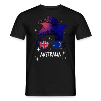 Australien - Männer T-Shirt - Schwarz - Vorne - AI Model Male 178 light (178cm)