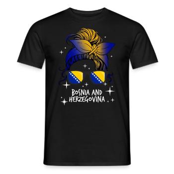 Bosnia and Herzegovina - Men's T-Shirt - black - Front - AI Model Male 178 light (178cm)