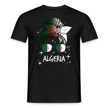 Algerien - Männer T-Shirt - Schwarz - Vorne - AI Model Male 178 light (178cm)