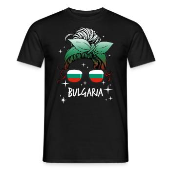 Bulgaria - Men's T-Shirt - black - Front - AI Model Male 178 light (178cm)