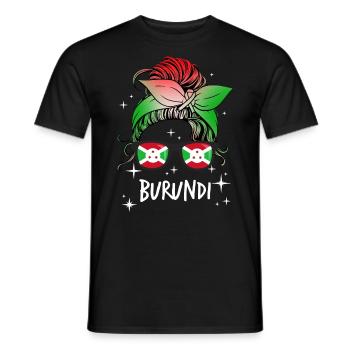 Burundi - Männer T-Shirt - Schwarz - Vorne - AI Model Male 178 light (178cm)