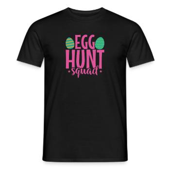 Egg Hunt Squad Easter Colorful Easter Eggs - Men's T-Shirt - black - Front - AI Model Male 178 light (178cm)