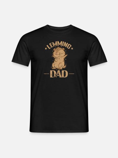 Lemming Dad Rodent Overconfidence - Men's T-Shirt - black