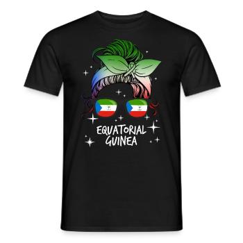 Guinée équatoriale - T-shirt homme - noir - Devant - AI Model Male 178 light (178cm)