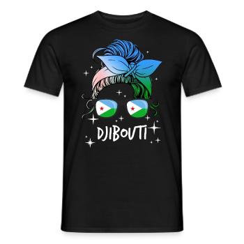 Dschibuti - Männer T-Shirt - Schwarz - Vorne - AI Model Male 178 light (178cm)