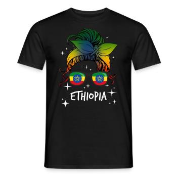 Ethiopia - Men's T-Shirt - black - Front - AI Model Male 178 light (178cm)