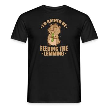 Je préfère nourrir le rongeur Lemming - T-shirt homme - noir - Devant - AI Model Male 178 light (178cm)