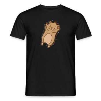 Lemming freut sich Nagetier - Männer T-Shirt - Schwarz - Vorne - AI Model Male 178 light (178cm)