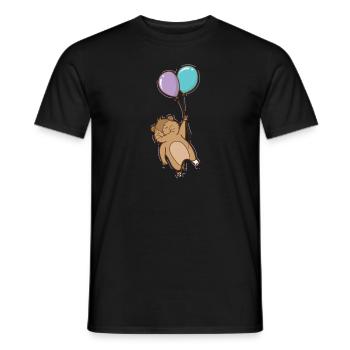 Lemming mit Luftballons Nagetier - Männer T-Shirt - Schwarz - Vorne - AI Model Male 178 light (178cm)