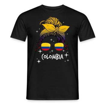 Colombie - T-shirt homme - noir - Devant - AI Model Male 178 light (178cm)