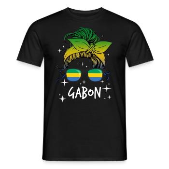Gabon - Men's T-Shirt - black - Front - AI Model Male 178 light (178cm)
