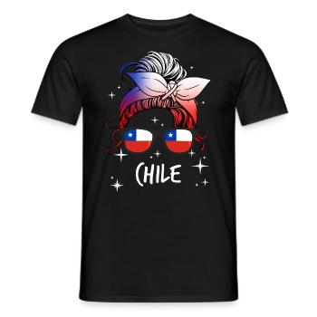 Chile - Männer T-Shirt - Schwarz - Vorne - AI Model Male 178 light (178cm)
