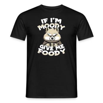 Loup Drôle Si Je Suis De Mauvaise Humeur Donnez-Moi Gourmand - T-shirt homme - noir - Devant - AI Model Male 178 light (178cm)