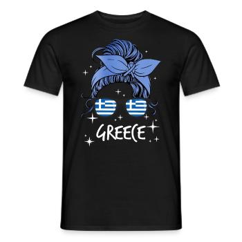 Griechenland - Männer T-Shirt - Schwarz - Vorne - AI Model Male 178 light (178cm)