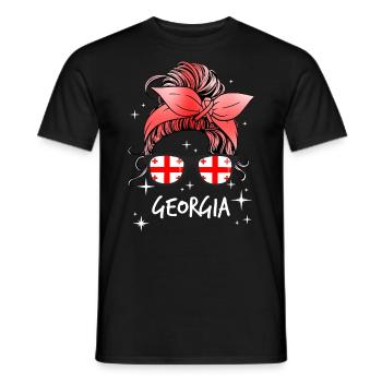 Georgia - Men's T-Shirt - black - Front - AI Model Male 178 light (178cm)