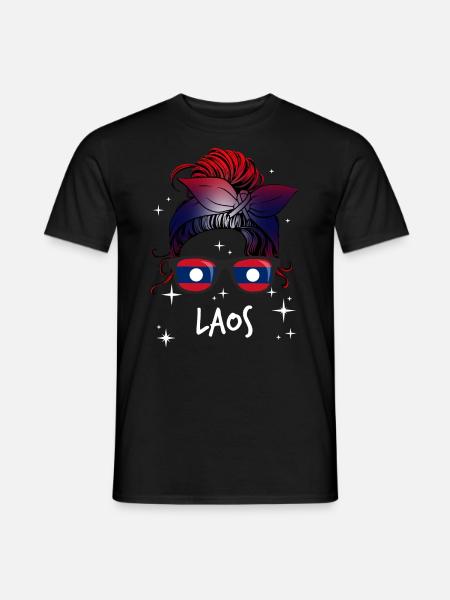 Laos - Men's T-Shirt - black