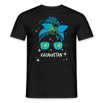 Kazakhstan - T-shirt homme - noir - Devant - AI Model Male 178 light (178cm)
