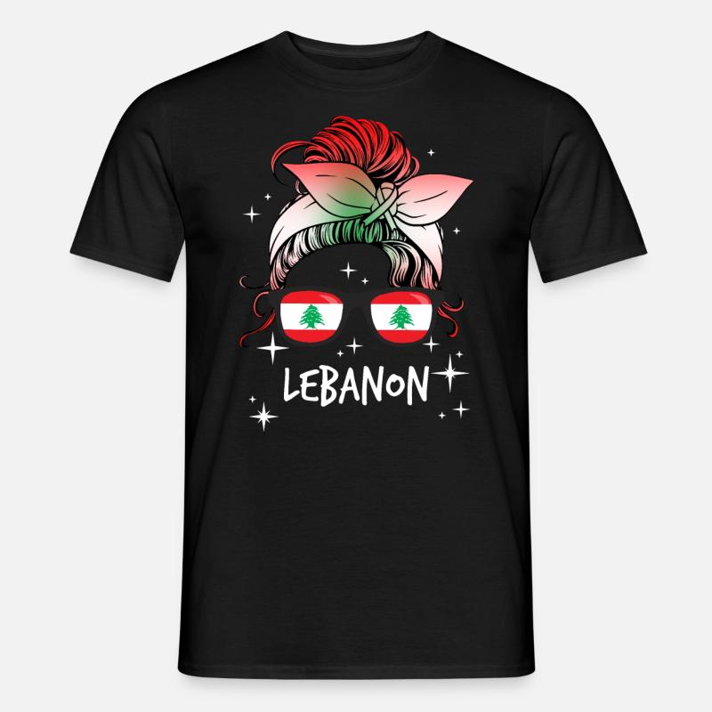 Libanon - Männer T-Shirt - Schwarz