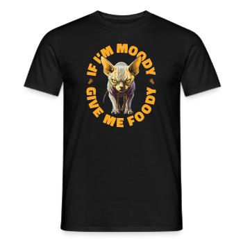 Chat Sphynx Drôle Si Je Suis De Mauvaise Humeur Donnez-Moi Gourmand - T-shirt homme - noir - Devant - AI Model Male 178 light (178cm)