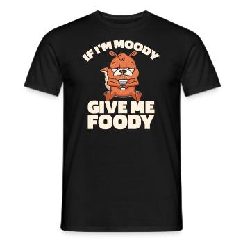 Écureuil Drôle Si Dans Moody Donnez-moi Foody - T-shirt homme - noir - Devant - AI Model Male 178 light (178cm)