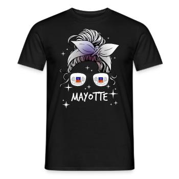 Mayotte - Men's T-Shirt - black - Front - AI Model Male 178 light (178cm)