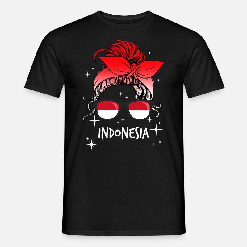 Indonesien - Männer T-Shirt - Schwarz